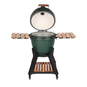 Kamado Firten couleur vert 21 pouces ouvert